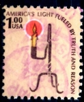 Stamps United States -  USA_SCOTT 1610.01 LAMPARA RUSTICA CON VELA. $0,2