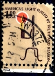 Stamps United States -  USA_SCOTT 1610.02 LAMPARA RUSTICA CON VELA. $0,2