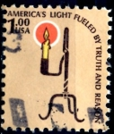 Stamps United States -  USA_SCOTT 1610.03 LAMPARA RUSTICA CON VELA. $0,2