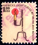 Stamps United States -  USA_SCOTT 1610.04 LAMPARA RUSTICA CON VELA. $0,2