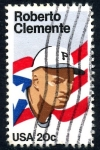 Stamps United States -  USA_SCOTT 2097 CLEMENTE Y BANDERA DE PUERTO RICO. $0,2