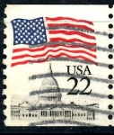 Stamps United States -  USA_SCOTT 2115.01 BANDERA SOBRE EL CAPITOLIO. $0,2