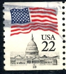 Stamps United States -  USA_SCOTT 2115.03 BANDERA SOBRE EL CAPITOLIO. $0,2