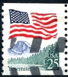 Stamps United States -  USA_SCOTT 2280.01 BANDERA Y PARTE NACIONAL YOSEMITE. $0,2