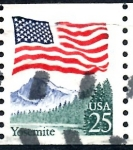 Stamps United States -  USA_SCOTT 2280.02 BANDERA Y PARTE NACIONAL YOSEMITE. $0,2