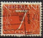 Sellos de Europa - Holanda -  HOLANDA Netherlands 1946-57 Scott 343 Sello Serie Numeros Usado