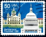 Stamps : America : United_States :  USA_SCOTT 2532.01 700º ANIV FUNDACION DE SUIZA. $0,25