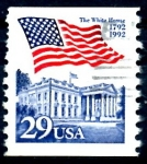 Stamps United States -  USA_SCOTT 2609.01 BANDERA SOBRE CASA BLANCA. $0,2