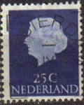 Sellos de Europa - Holanda -  HOLANDA Netherlands 1953-71 Scott 348 Sello Reina Juliana Usado