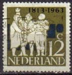 Stamps Netherlands -  HOLANDA Netherlands 1963 Scott 420 Sello 150 Aniversario de la fundacion del reino de Holanda Usado