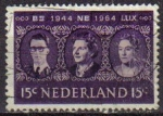 Stamps Netherlands -  HOLANDA Netherlands 1964 Scott 430 Sello Rey Baduino, Reina Juliana y Duquesa Charlotte Usado