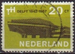 Stamps Netherlands -  HOLANDA Netherlands 1967 Scott 443 Sello Arquitectura Universidad Tecnologica de Delf Usado