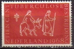 Stamps Netherlands -  HOLANDA Netherlands 1968 Sello Navidad PRO TUBERCULOSIS