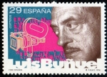Sellos del Mundo : Europa : Espa�a : 3277- Cine Español. Luis Buñuel.