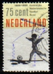 Sellos de Europa - Holanda -  HOLANDA Netherlands 1989 Scott 749 Sello Asociación Holandesa de Futbol Usado