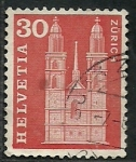 Stamps Switzerland -  Catedral de ZURICH