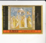 Stamps United Arab Emirates -  PINTURA NAVIDEÑA