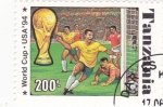 Stamps Tanzania -  MUNDIAL FUTBOL USA,94