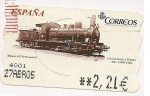 Stamps Spain -  ATM - Locomotora y tender 1900-1 - Museo del Ferrocarril