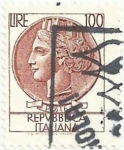 Sellos del Mundo : Europa : Italia : (311) MONEDA DE SIRACUSA. VALOR FACIAL 100 Liras. YVERT IT 802