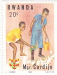 Sellos de Africa - Rwanda -  asociación Josef Cardijn