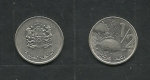 monedas de Africa - Marruecos -  Hassan  II y Escudo Nacional