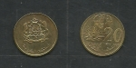 monedas de Africa - Marruecos -  Flor y asfera terrestre