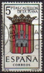 Stamps Spain -  ESPAÑA 1962 1417 Sello Escudos de las Capitales de Provincia Españolas Castellon Plana usado