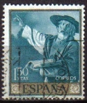 Stamps Spain -  ESPAÑA 1962 1423 Sello Pintor Francisco de Zurbaran San Jerónimo Usado