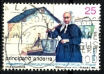 Stamps Andorra -  ANDORRA_SCOTT 216.03 MUJER CON CUBOS DE AGUA $0,2