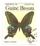 Sellos del Mundo : Africa : Guinea_Bissau : Mariposas. Papilio arcturus