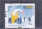 Sellos de America - Brasil -  comunicacion postal