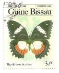 Stamps Guinea Bissau -  Mariposas. Hypolimnas dexithea,