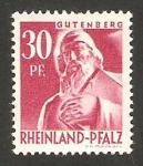 Stamps Germany -  Rheinland-Pfalz - 9 - Monumento a Gutenberg