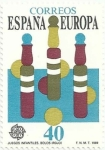 Stamps : Europe : Spain :  SERIE EUROPA 1989. JUEGOS INFANTILES. BOLOS. EDIFIL 3008