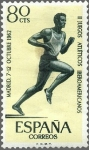 Stamps Spain -  ESPAÑA 1962 1451 Sello Nuevo Juegos Atleticos Iberoamericanos Carrera Pedestre