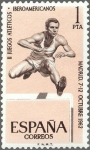 Stamps Spain -  ESPAÑA 1962 1452 Sello Nuevo Juegos Atleticos Iberoamericanos Carrera , Vallas