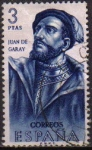 Stamps Spain -  ESPAÑA 1962 1460 Sello Forjadores de America Juan de Garay Usado