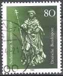 Stamps Germany -  850a muerte Aniv de San Norberto von Xanten. San Norberto (escultura).