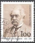 Stamps Germany -  Centenario de la muerte de Werner von Siemens (ingeniero eléctrico).