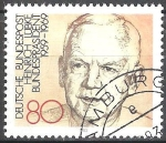 Stamps Germany -  Heinrich Luebke (1894-1972), Presidente de la RFA a partir de 1959-1969.
