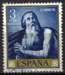 Stamps Spain -  ESPAÑA 1963 1505 Sello José de Ribera El Españoleto San Onofre Usado