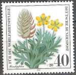 Stamps Germany -  Por el bienestar,la cabeza del cuerno, Ceratocephala falcata.