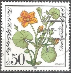 Stamps Germany -  Por el bienestar,corazón flotante, peltata Nymphoides.