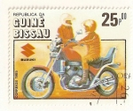 Sellos de Africa - Guinea Bissau -  Cent. de la motocicleta. (SUZUKI)