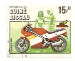 Stamps Guinea Bissau -  Cent. de la motocicleta. (Honda)