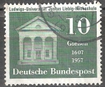 Stamps Germany -  350a Aniv de la Universidad Justus Liebig, Giessen.