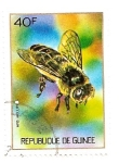 Stamps : Africa : Guinea :  Insectos. Abeja.