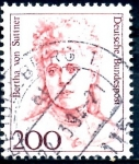 Stamps Germany -  ALEMANIA_SCOTT 1491 BERTHA CON SUTTNER, NOBEL DE LA PAZ 1905. $0,5
