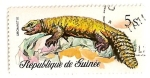 Stamps : Africa : Guinea :  Lagarto. Uromastix.